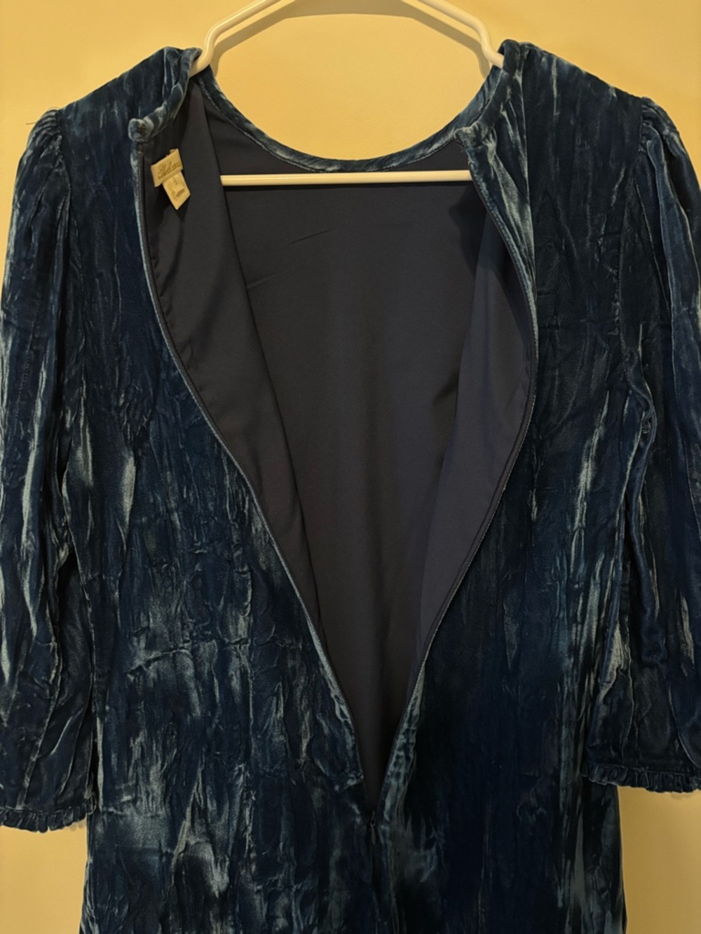 Shoshanna Midnight Blue Crushed Velvet Mini Dress - Picture 10 of 10